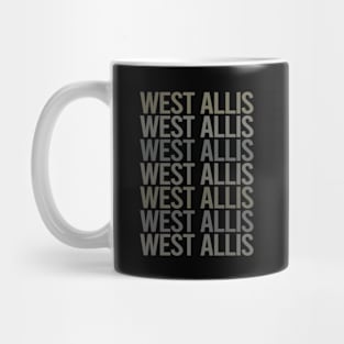 Gray Text Art West Allis Mug